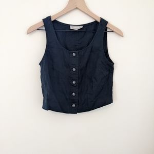 Everlane Button Front Linen Tank